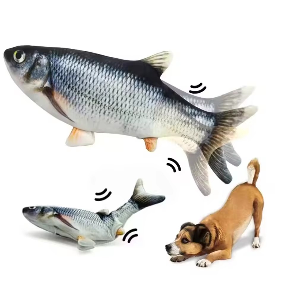 Electric Floppy Fish Dog Toy - Интерактивная электрическая игрушка-рыбка для кошек и