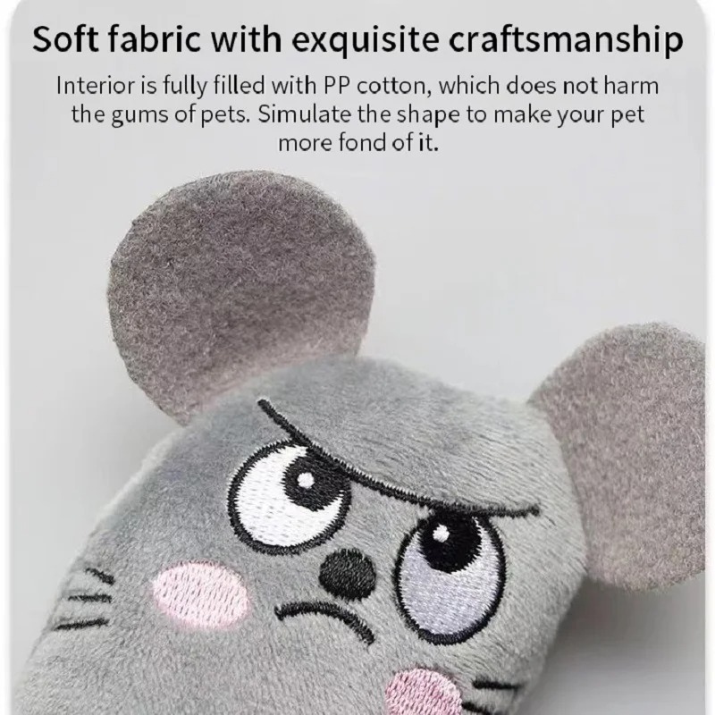 Catnip Interactive Plush Mouse - Милые игрушки для кошек, забавные интерактивные