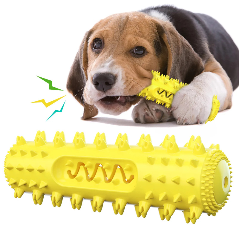 Rubber Treat Dispensing Dog Toy - Пищащая игрушка-жевалка для собак, зубная щетка