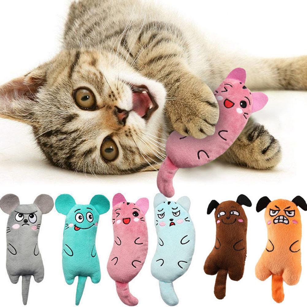 Catnip Interactive Plush Mouse - Игрушки для кошек с мультяшным выражением,
