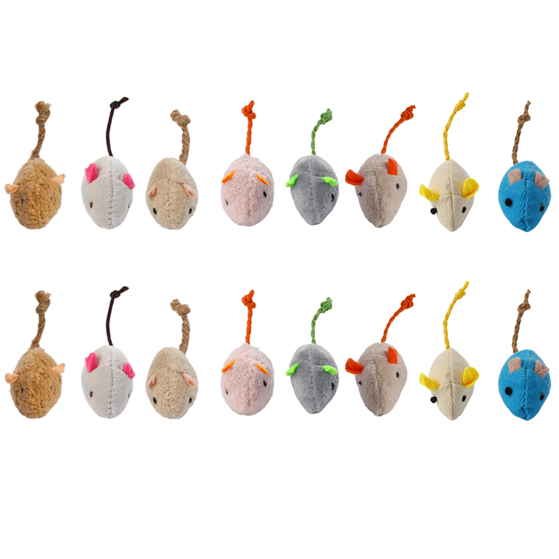 Catnip Interactive Plush Mouse - 16 шт. интерактивные игрушки для кошачьих