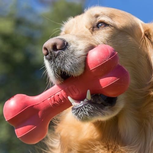 Rubber Treat Dispensing Dog Toy - Классическая прочная игрушка-кость для собак из