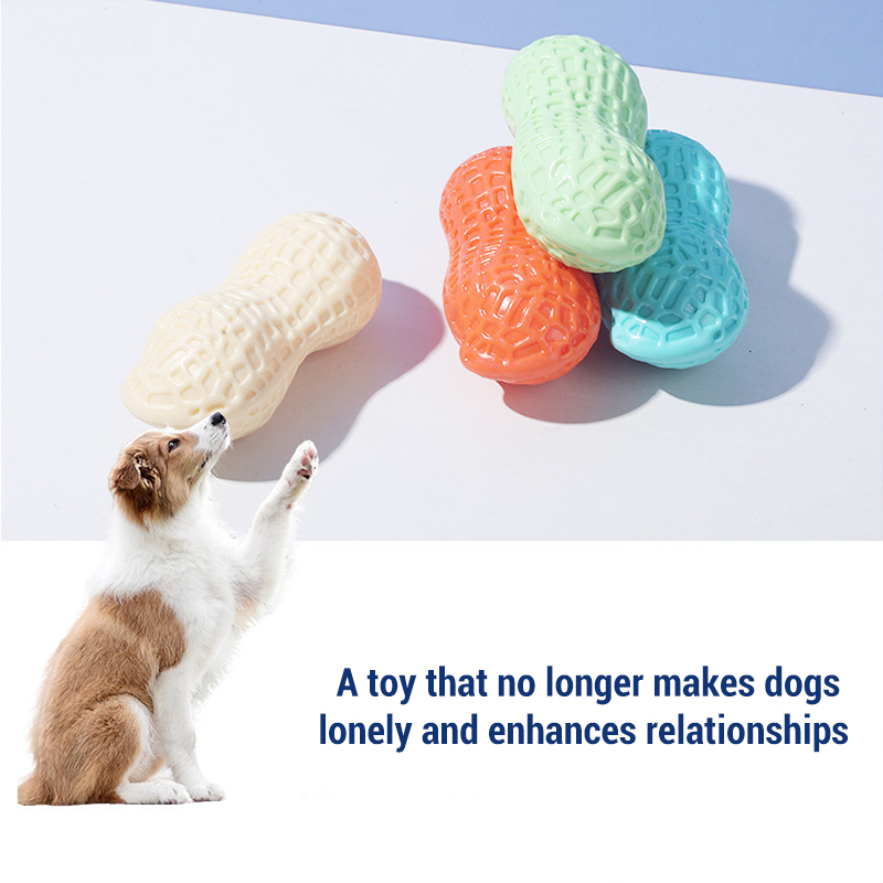 Teeth Cleaning Dog Chew Bone - Игрушки-пищалки для собак в форме арахисовой