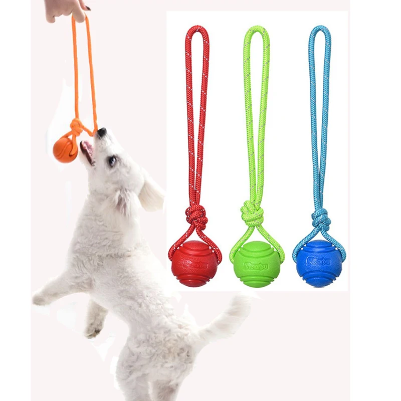 Suction Cup Dog Tug Toy - Дрессировочный мяч для собак на веревке,