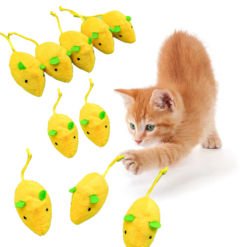 Catnip Interactive Plush Mouse - Интерактивные игрушки для кошек: плюшевая мышь