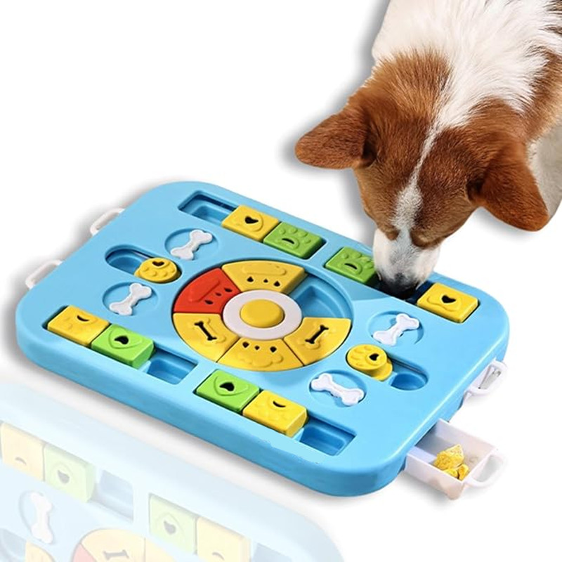 Interactive Squeaky Plush Dog Toy - Интерактивная игрушка-головоломка для больших, средних, маленьких
