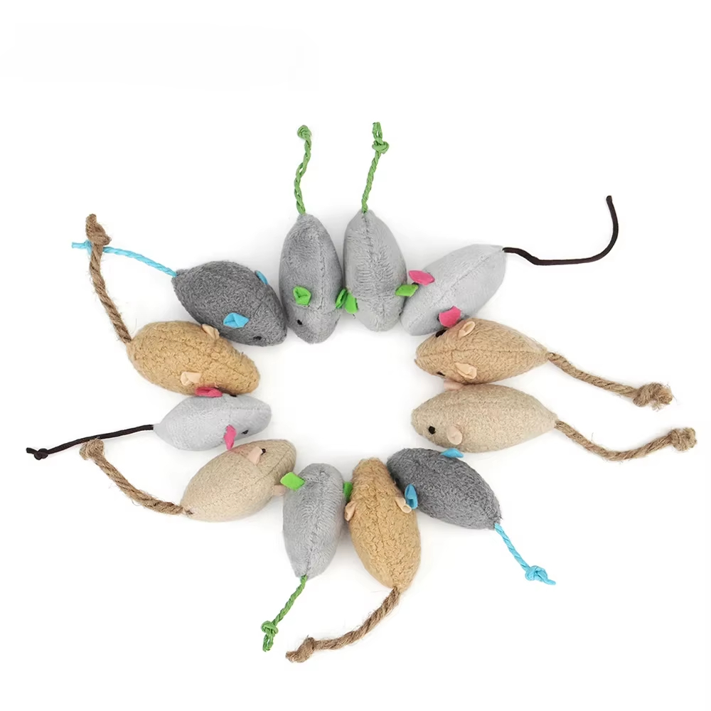 Catnip Interactive Plush Mouse - Набор из 5 интерактивных игрушек-грызунов для