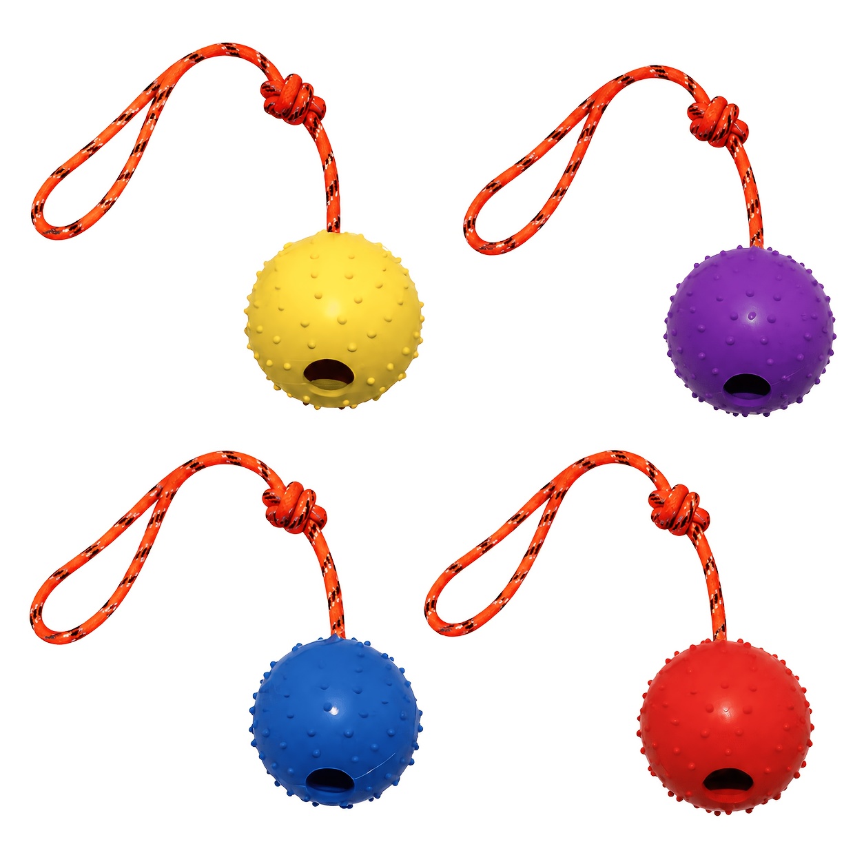 Dog Rope Toy Aggressive Chewers - Набор из 2 прочных резиновых мячей