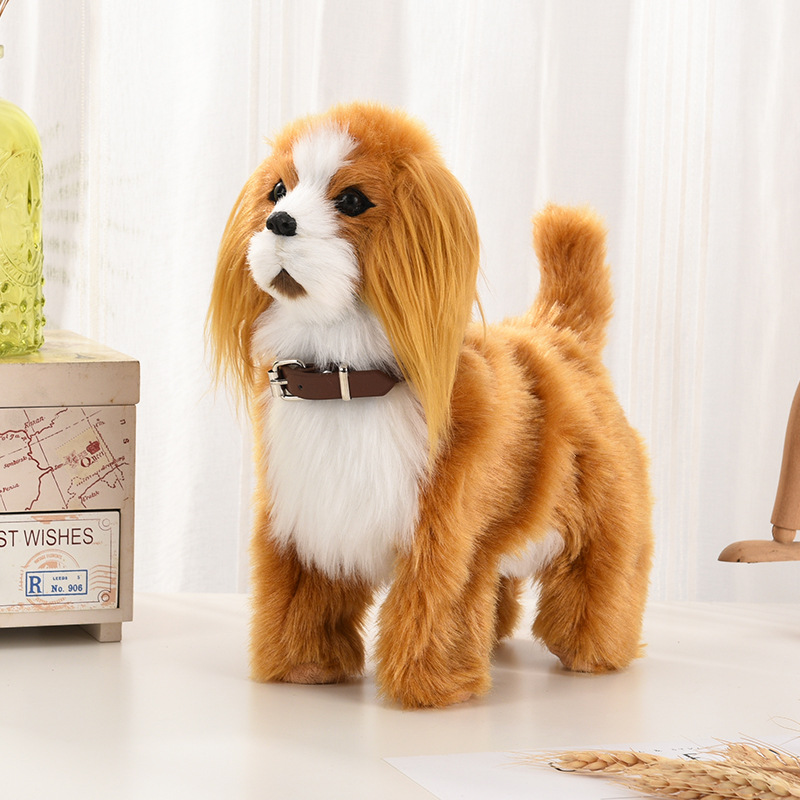 Interactive Squeaky Plush Dog Toy - Электронный плюшевый робот-щенок с управлением звуком,