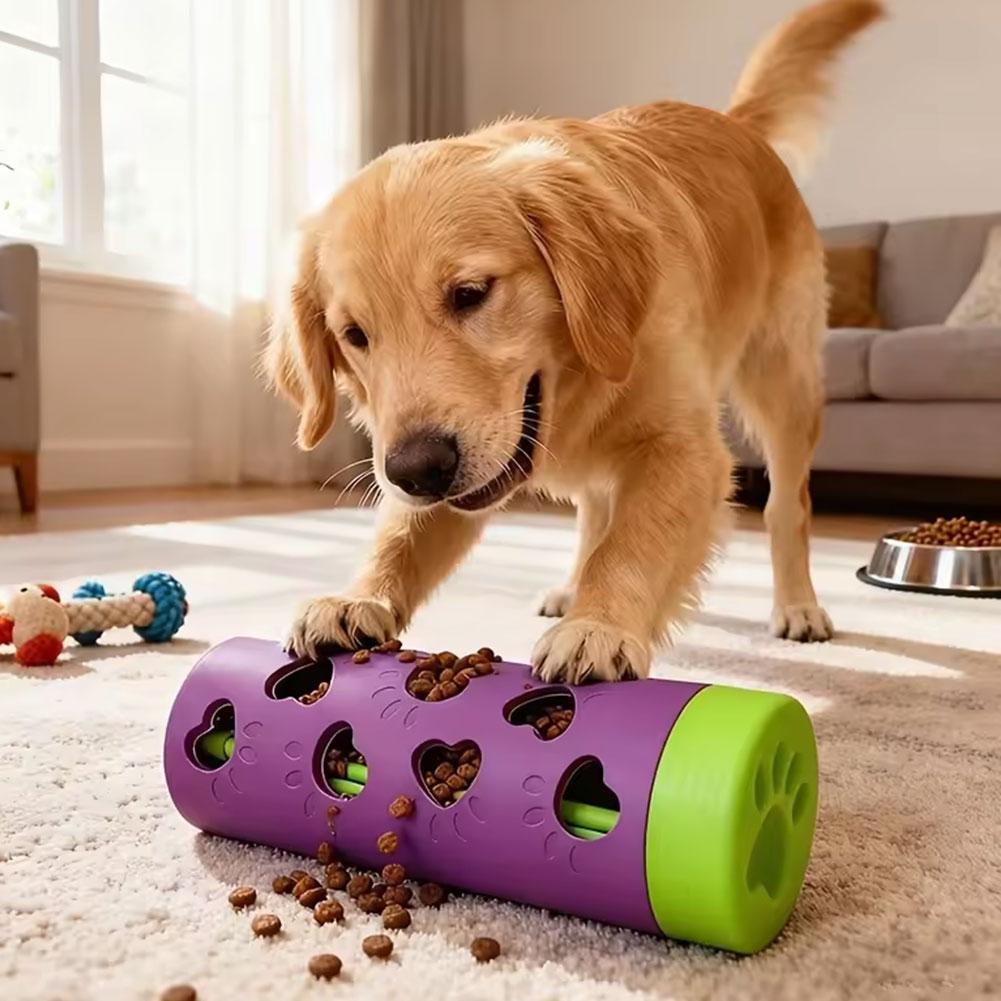 Interactive Squeaky Plush Dog Toy - Интерактивная съемная игрушка-диспенсер для медленного кормления