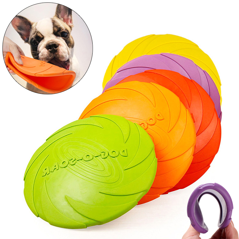 Flying Disc Dog Training Toy - Интерактивные игрушки для собак TPR: летающие
