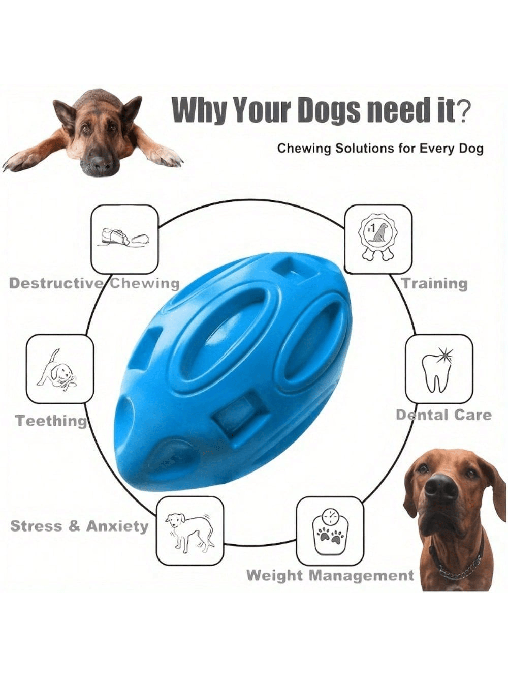 1 шт. Неразрушимый пищащий мяч – обзор и цена Indestructible Dog Chew Toy