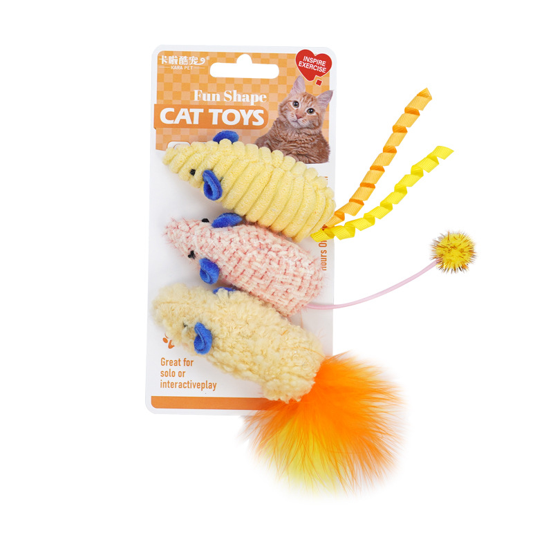 Игрушки для кошек, 3 шт., плюш – обзор и цена Catnip Interactive Plush Mouse
