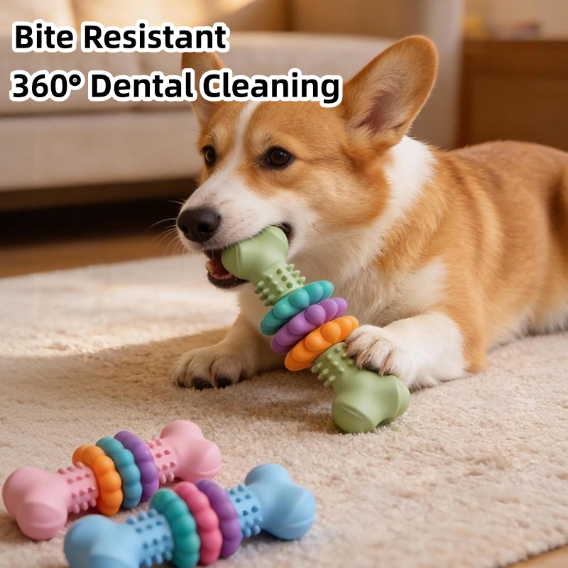 Прочная игрушка для собак из T – обзор и цена Teeth Cleaning Dog Chew Bone