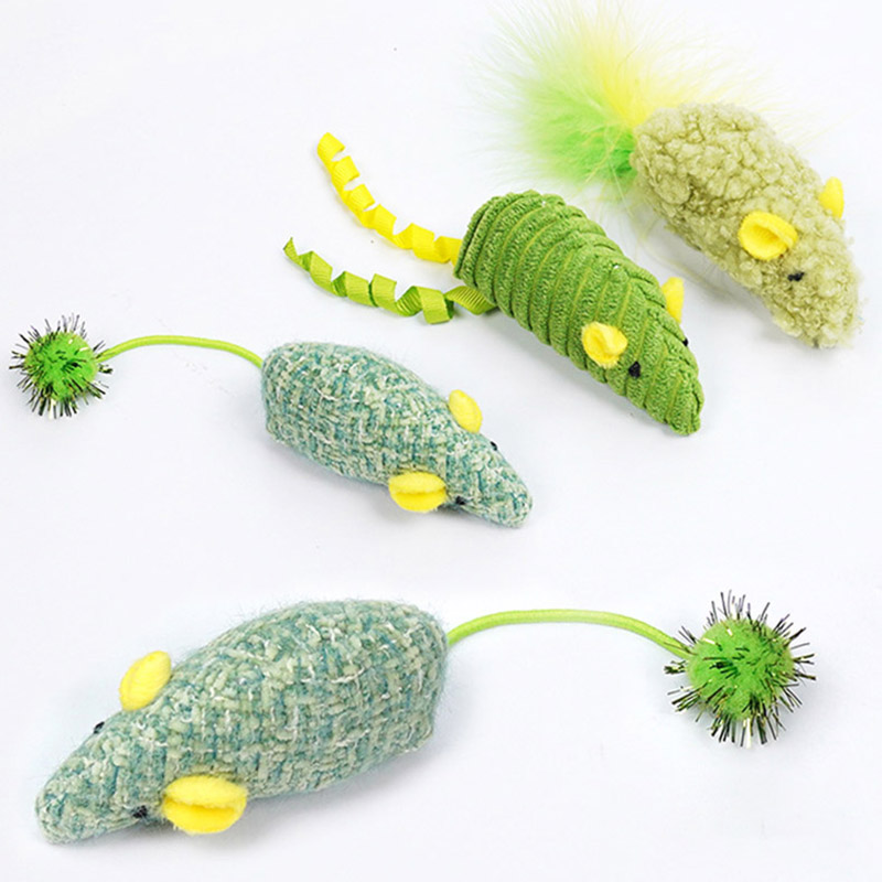 3 шт., реалистичная плюшевая и – обзор и цена Catnip Interactive Plush Mouse