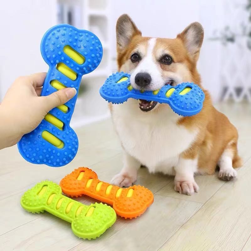 Резиновая игрушка-кость для со – обзор и цена Teeth Cleaning Dog Chew Bone