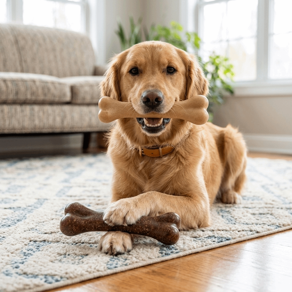 Игрушка для жевания в форме ко – обзор и цена Teeth Cleaning Dog Chew Bone