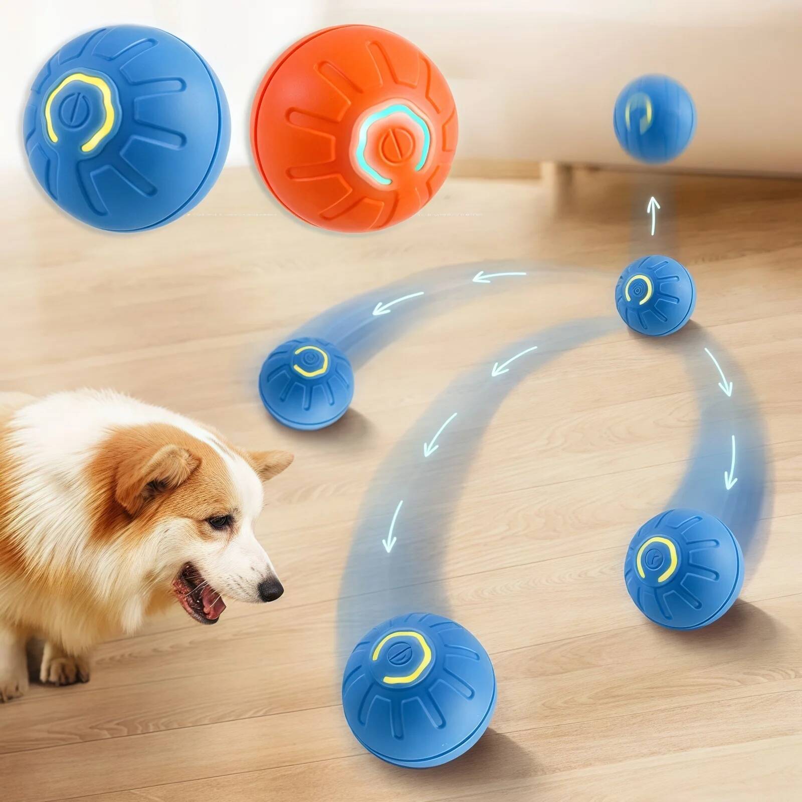 Умный интерактивный мяч-игрушк – обзор и цена Automatic Moving Dog Ball